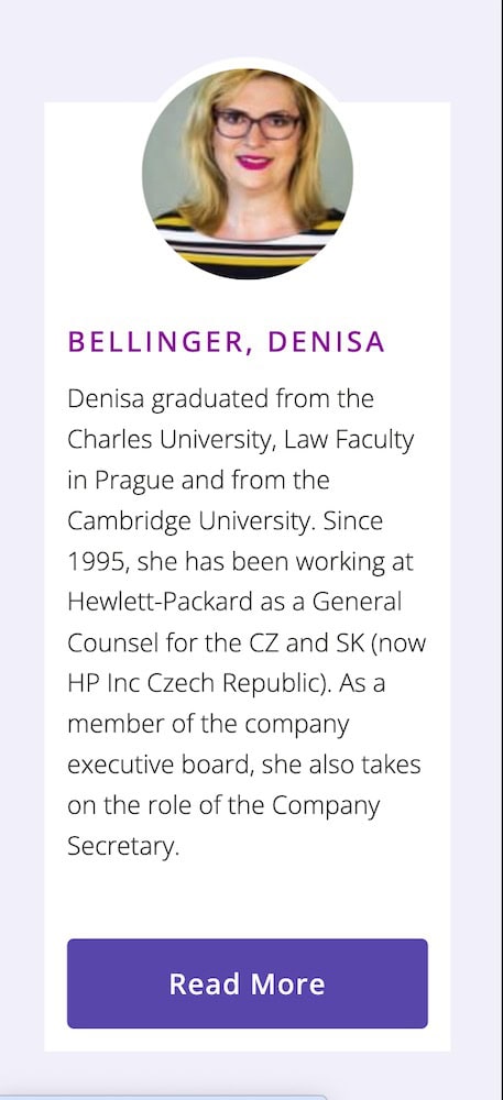 Screenshot of the Odyssey website – mentor profile mobile.