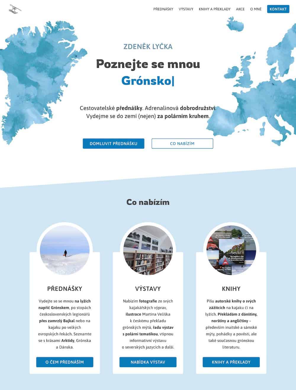 Screenshot of the translator's website.
