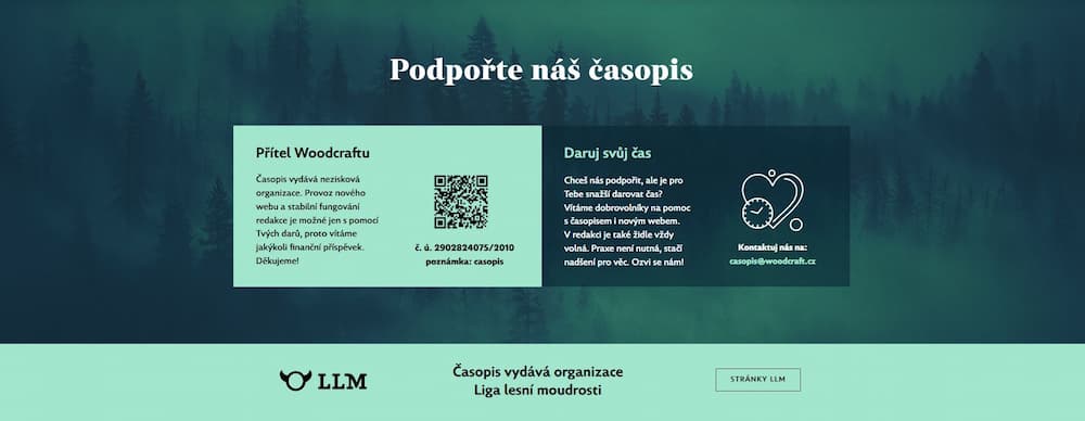 Screenshot of the Wodcraft magazine website.