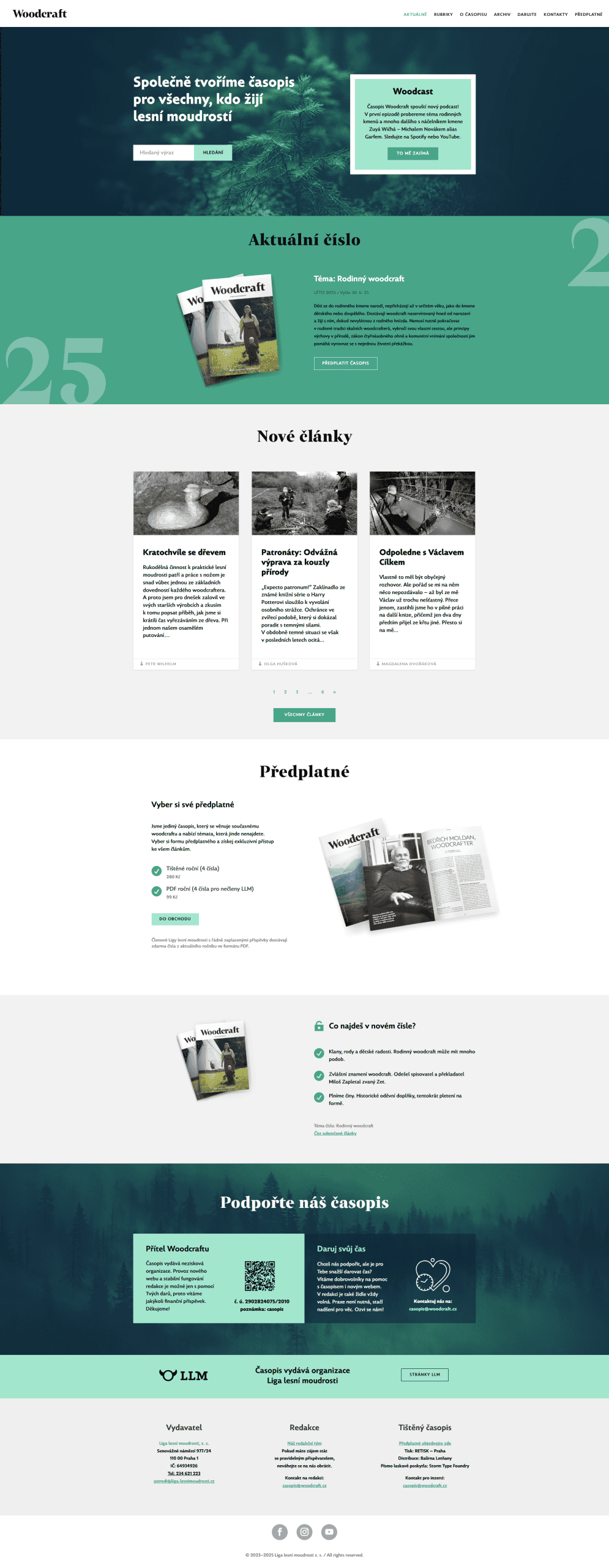 Screenshot of the Wodcraft magazine website.